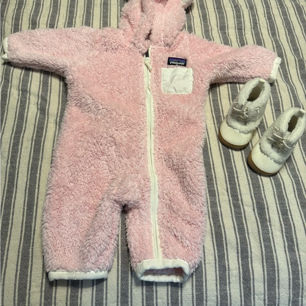 Patagonia Soft Pink Kids Snowsuit